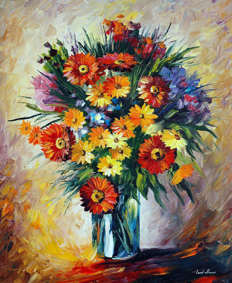 VALENTINES DAY  PALETTE KNIFE Oil Painting On Canvas By Leonid Afremov