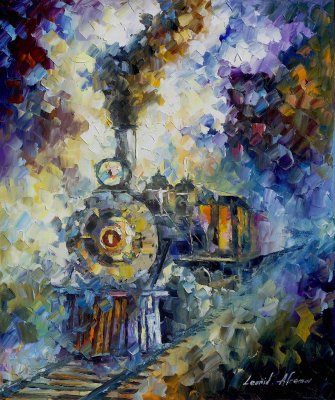 VAPOR TRAIN EMOTIONS  oil painting on canvas