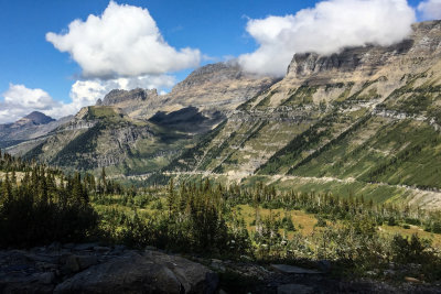 Western wall of the Glacier National Park