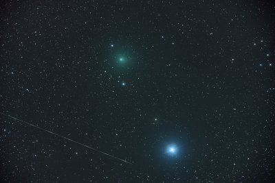 Comet C/2020 M3 (ATLAS) with Bellatrix and a Tumbler 16-Jun-2020