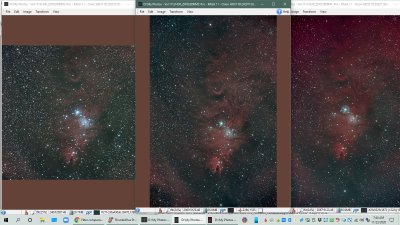 Optolong Filter comparison - L-Pro (l) vs L-eNhance (m) vs L-eXtreme (r)