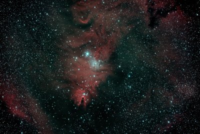 NGC2264 - Cone Nebula and Christmas Tree Cluster  04-Feb-2021