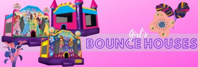 pink and purple moonwalk rental