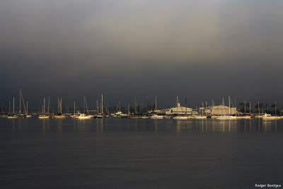 dramatic lighting in the bay