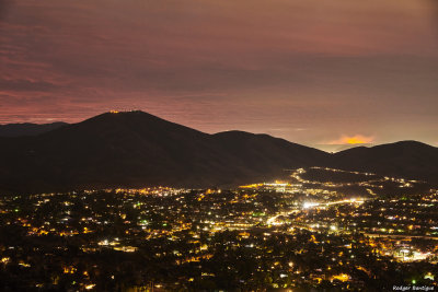 Mexico fire behind Mt. san Miguel