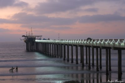 Scripps Pier with Christmas decorations