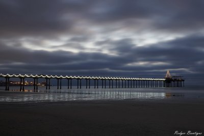 Scripps Pier with Christmas decorations