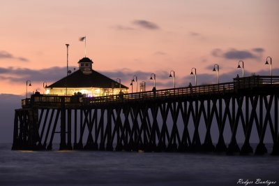 Imperial Beach Pier after sunset