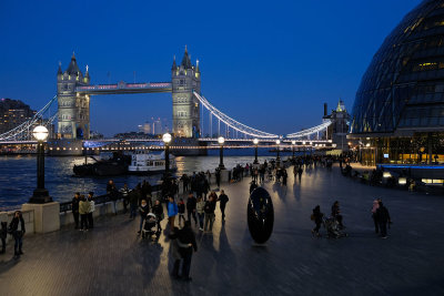 Blue hour at Tower Bridge, February 2019