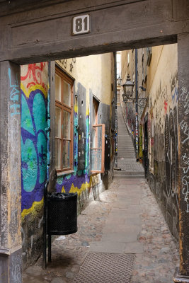 Graffiti alley, Gamla Stan