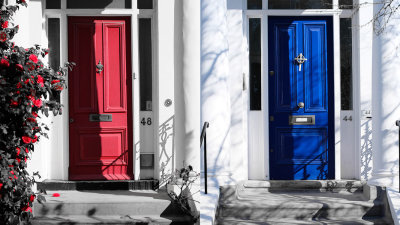 Red, white and blue, April 2020