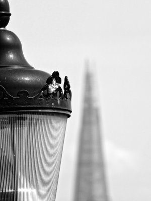 Shard and lamp-post, June 2022