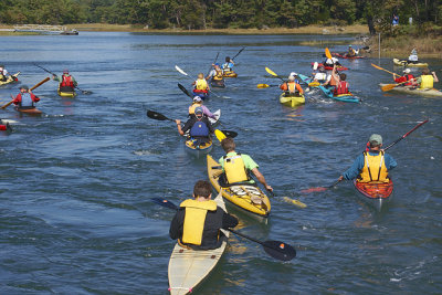 The kayaks are off.