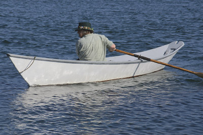 Jack Beard with Gloucester gull dory.