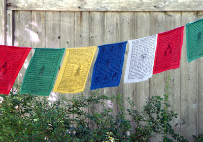 Buddhist prayer flags.