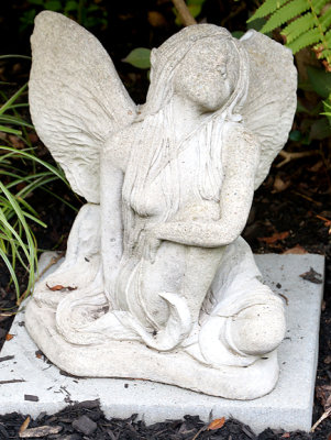 Female angel sculpture.
