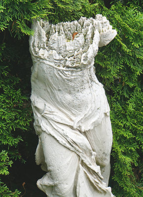 Woman's torso sculpture.