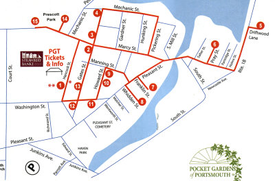 Official map of gardens.