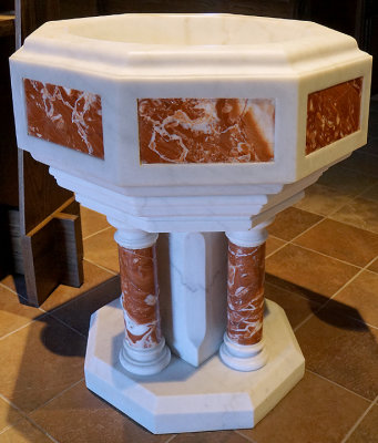 Immaculate baptismal font.