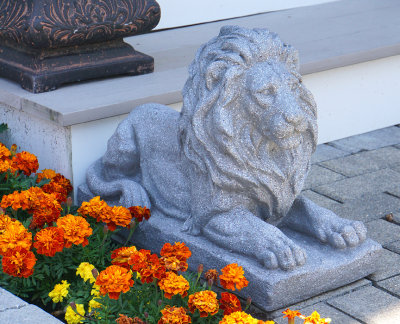 Recumbent lion.