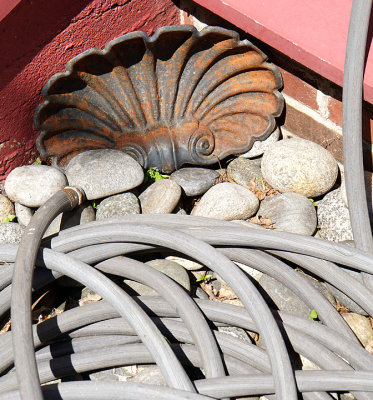 Hose and iron shell.