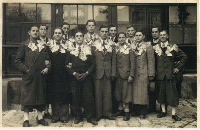 Musterung in Lanzenkirchen 1939, 4. von links: Alois Rasinger, geb. 17. Mrz 1922
