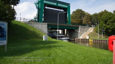 Niegripper Schleuse vom Elbe-Havel-Kanal zur Elbe, Sachsen, Germany