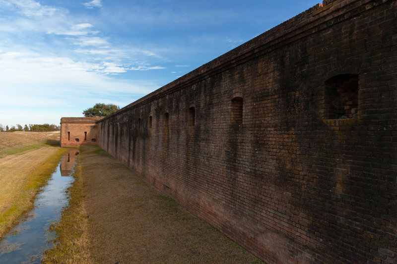 Fort Gaines, Curtain Wall And Northwest Bastion