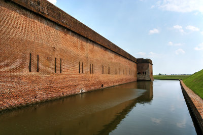 Fort Pulaski, Curtain Wall And Demibastion