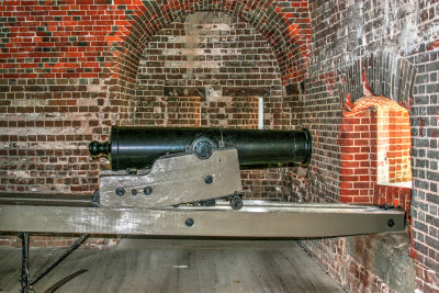 Fort Pulaski, 24-Pounder Flank Howitzer In Demibastion