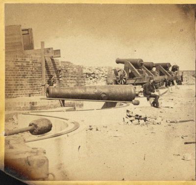 Guns On The Parapet At Fort Sumter, April, 1861