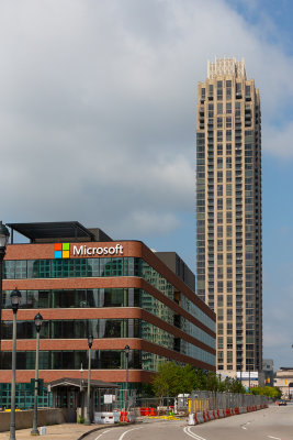 Microsoft Building In The Foreground And The Atlantic In The Background