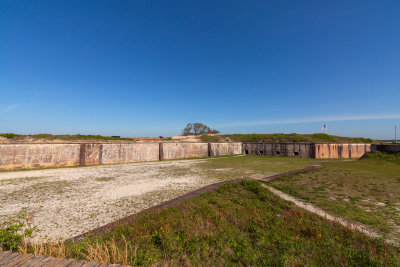Fort Pickens, Northeast Landward Bastion And Curtain Wall