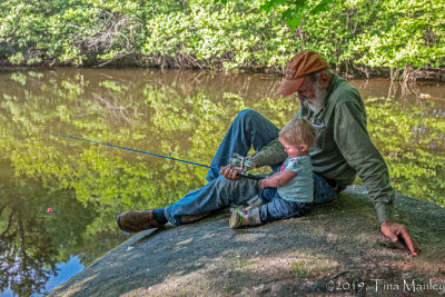 Eleanor Fishing with Grandpa