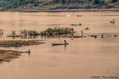 Busy Mekong at Sunset