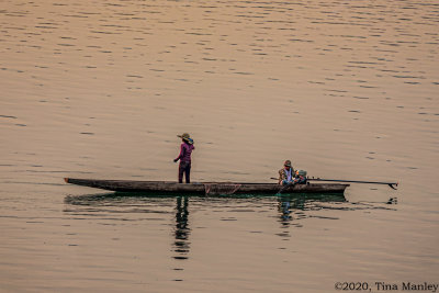 Fishing the Mekong at Sunset