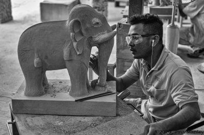 Elephant Carving, Artisans Angkor
