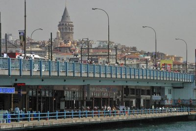 Istanbul, Galata bridge and Galata tower