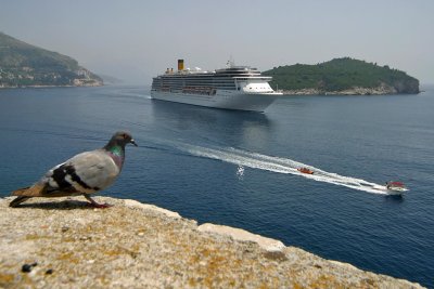 Dubrovnik, and again the Costa Mediterranea cruiser