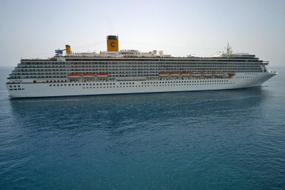 Costa Mediterranea navigating in front of Dubrovnik Old Town