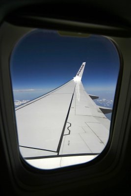 Spain, in flight