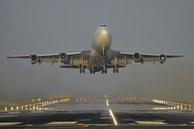Air Atlanta Boeing 747 airborne from Faro