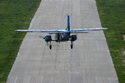 Landing at Portimo airfield