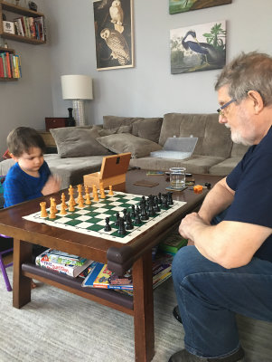 He only plays white because it moves first...