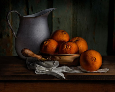 Navel Oranges with Pitcher