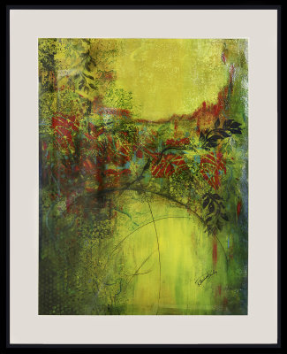 Seasons; Summer Bridge, acrylic, 26x36