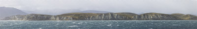 Bluffs along the Beagle Channel, Chilean side.