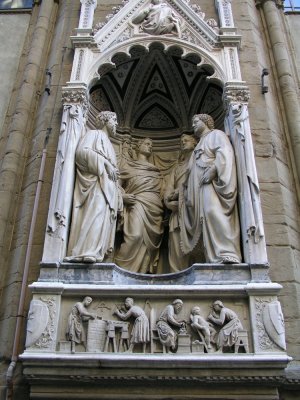 Orsanmichele outside Statue of Four Crowned Saints