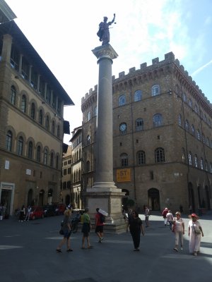 Piazza Santa Trinita's Column of Justice from the Roman Baths of Caracalla