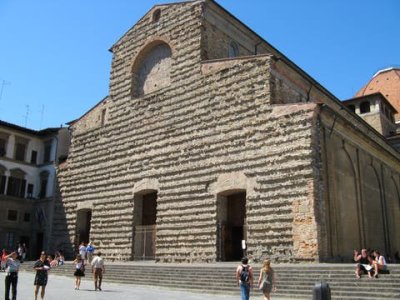 Michelangelo's unfinished front of San Lorenzo
